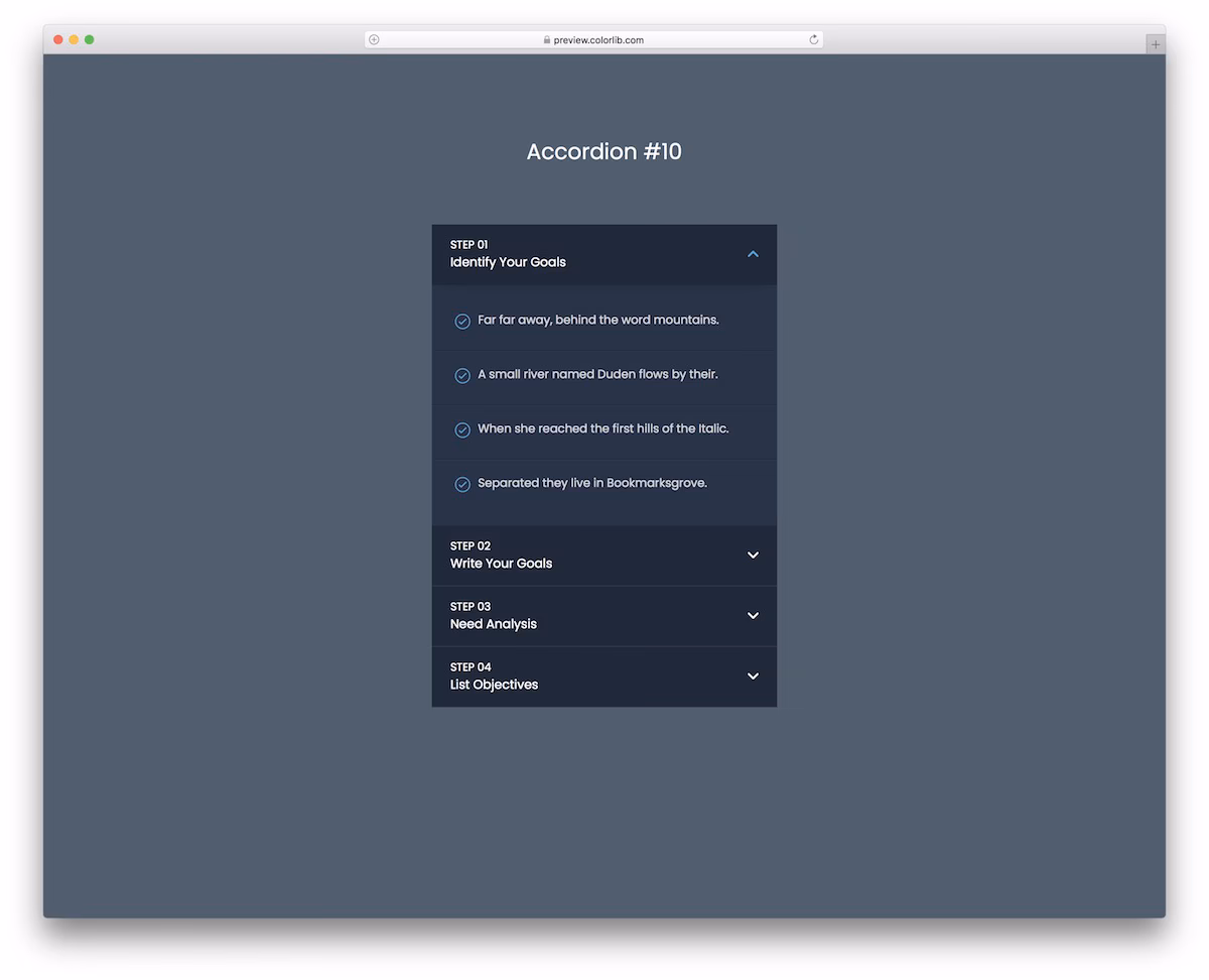 Bootstrap Accordion V10