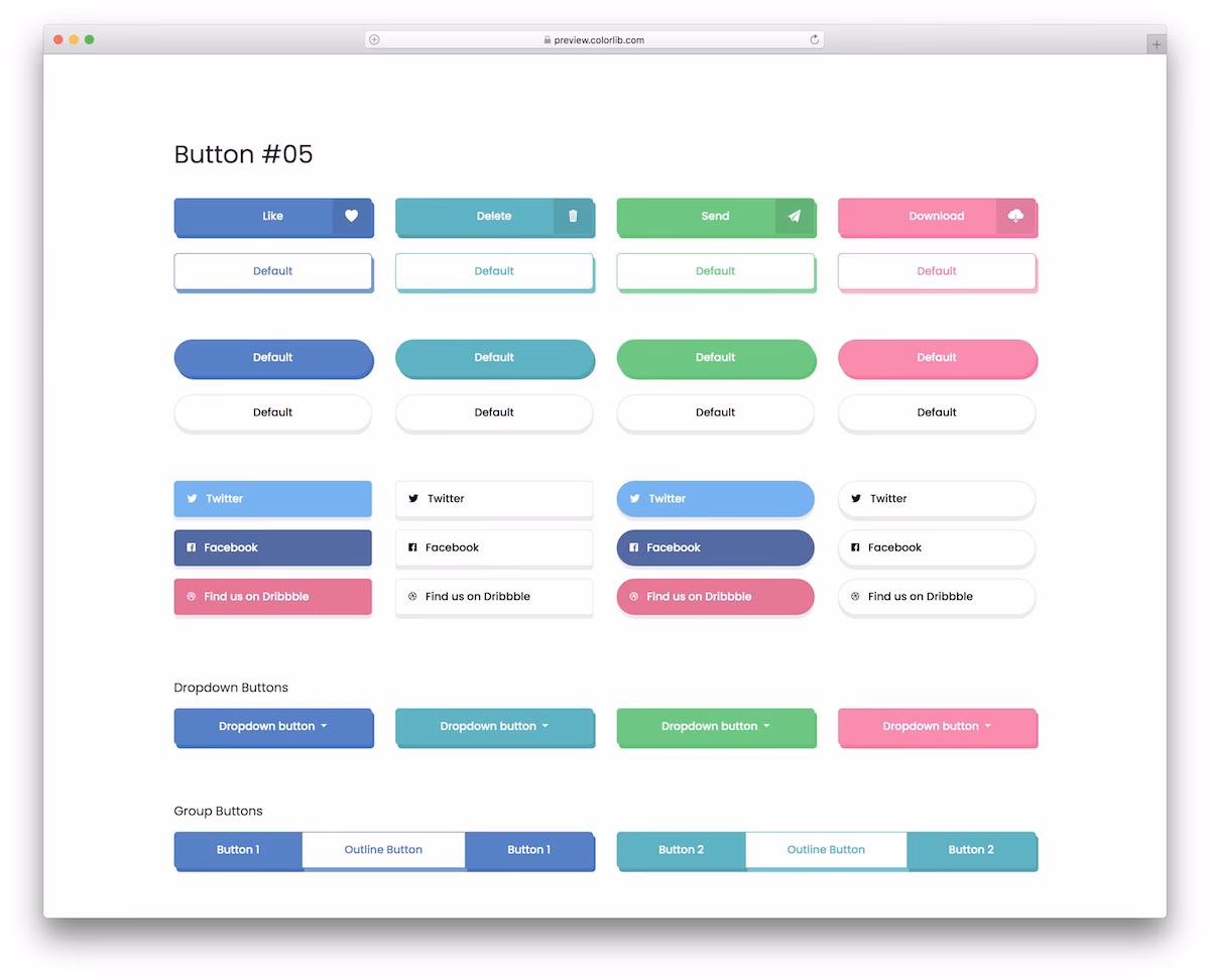 Bootstrap Buttons V15