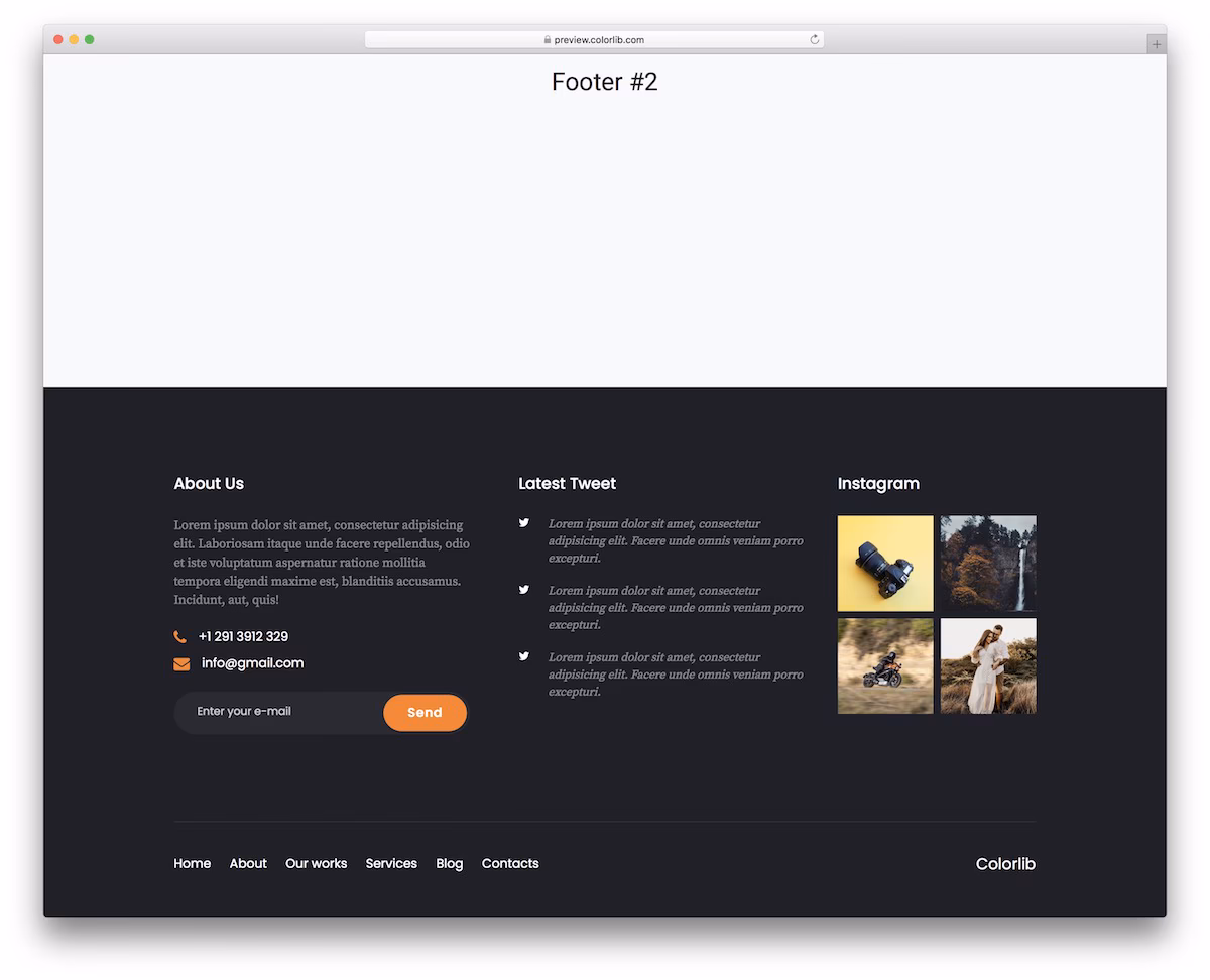 Bootstrap Footer V02