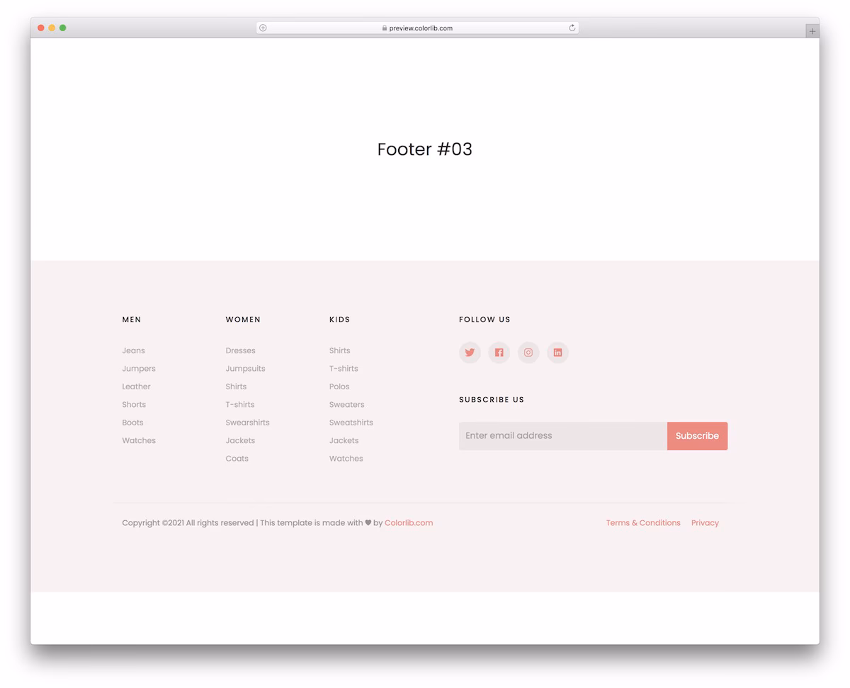 Bootstrap Footer V13
