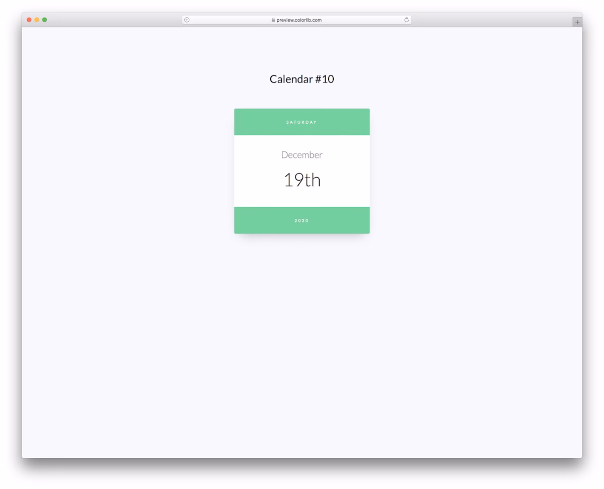 Calendar V10