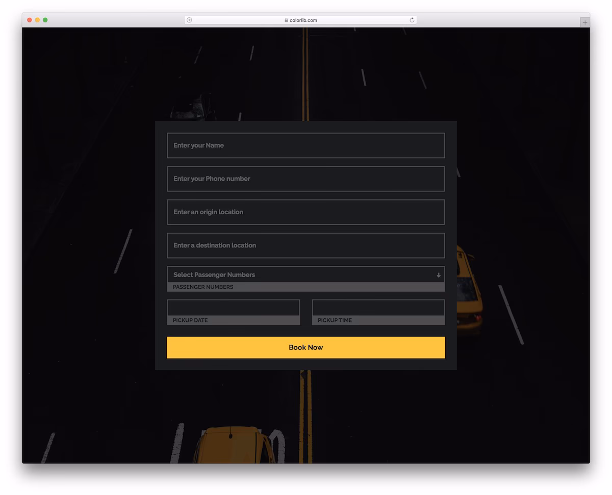 Colorlib Booking Form V14