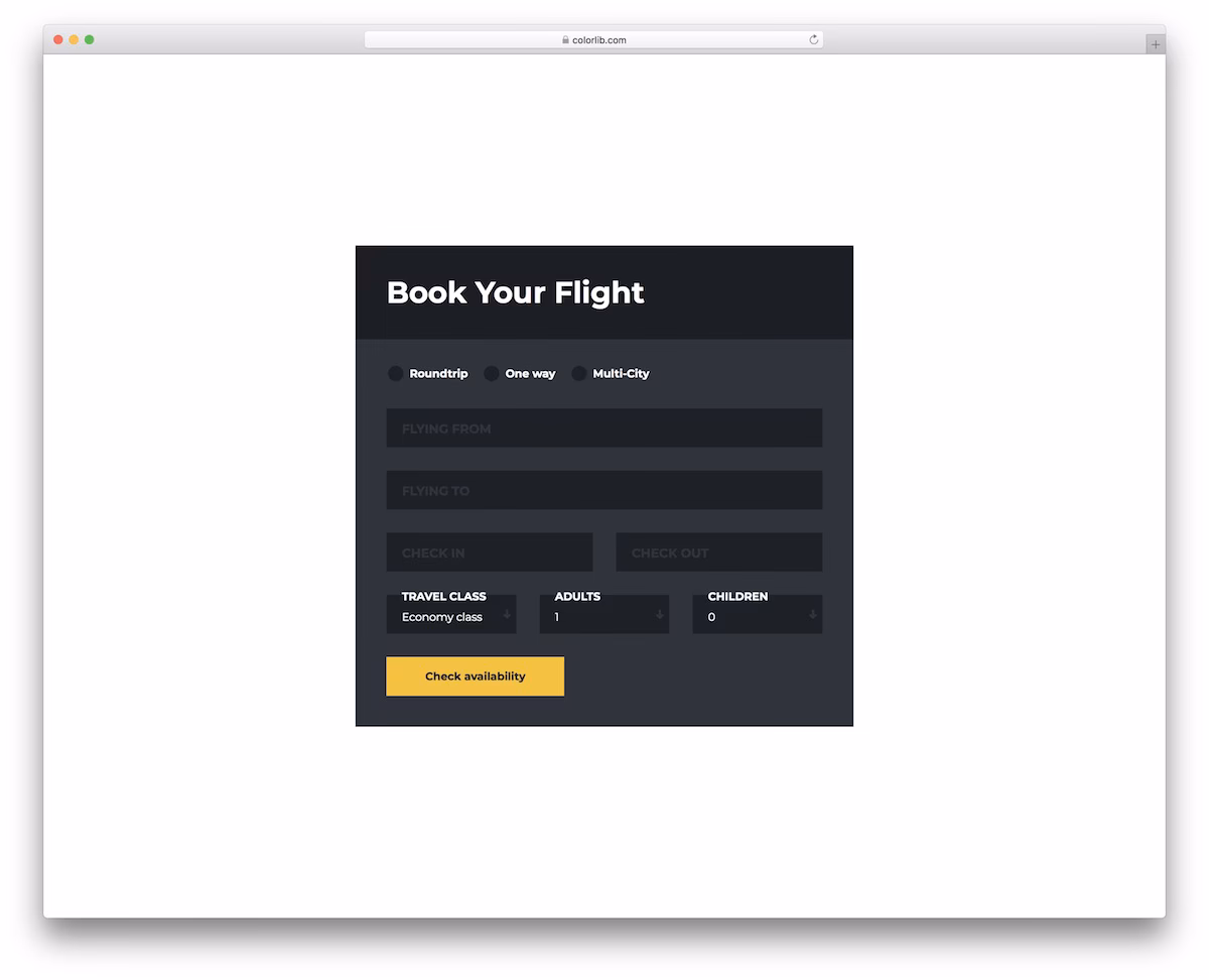 Colorlib Booking Form V9