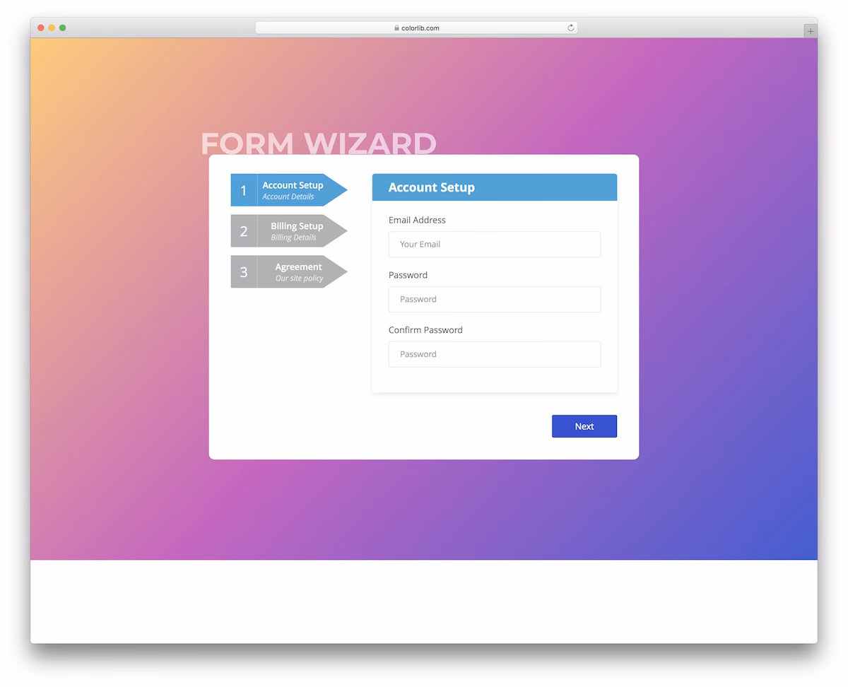 Colorlib Wizard 27