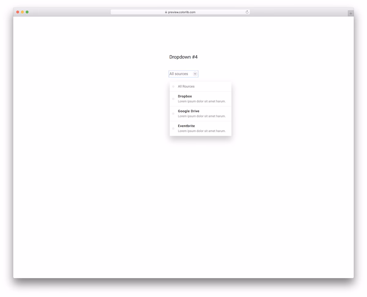 Dropdown V14
