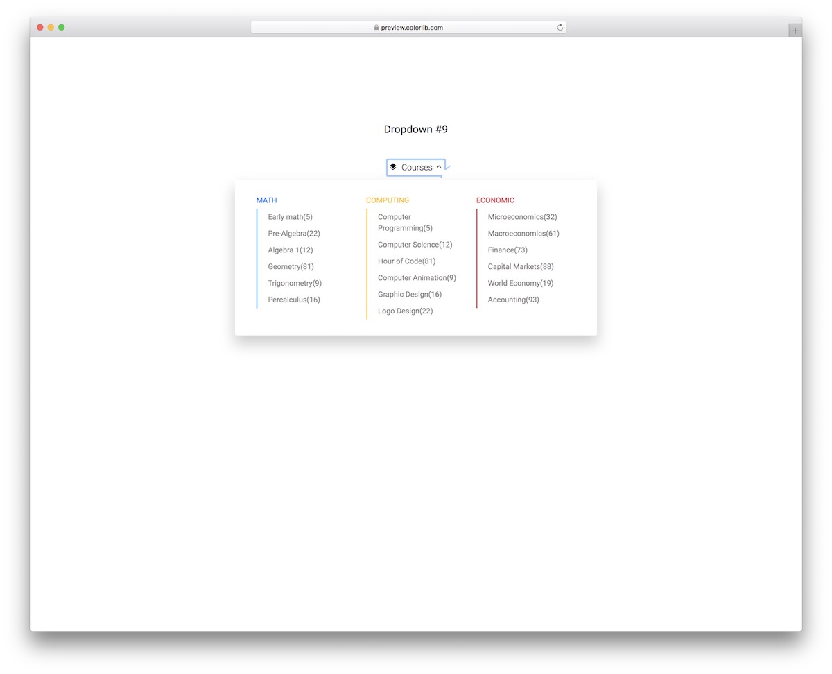 Dropdown V19