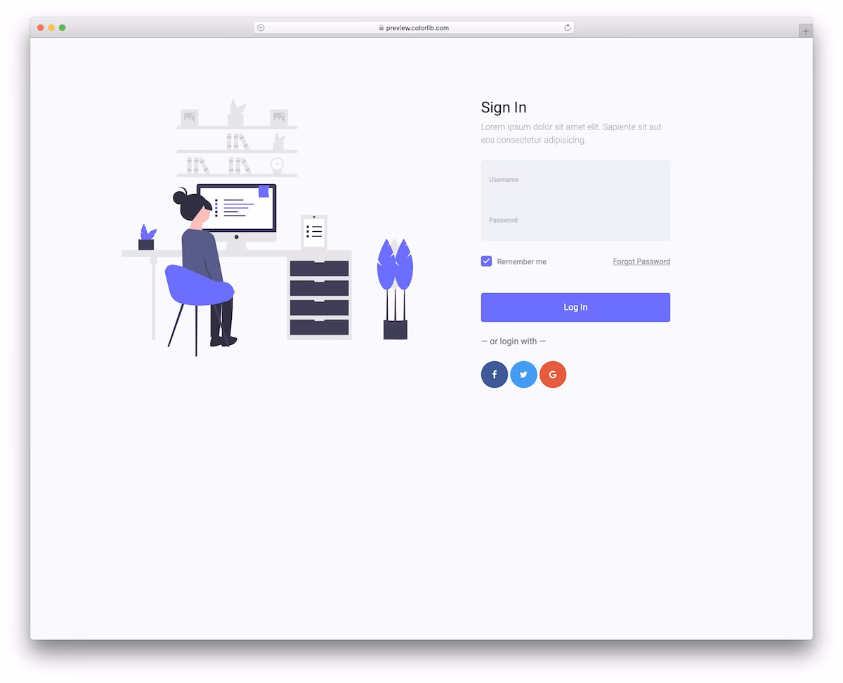 Login Form V07