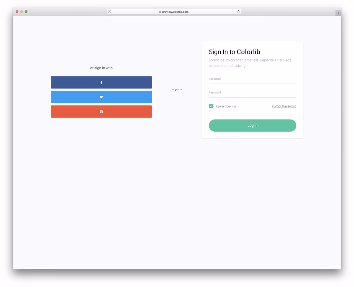Login Form V10