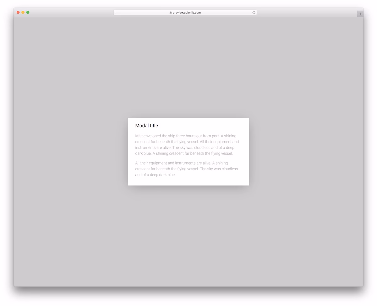 Modal V11