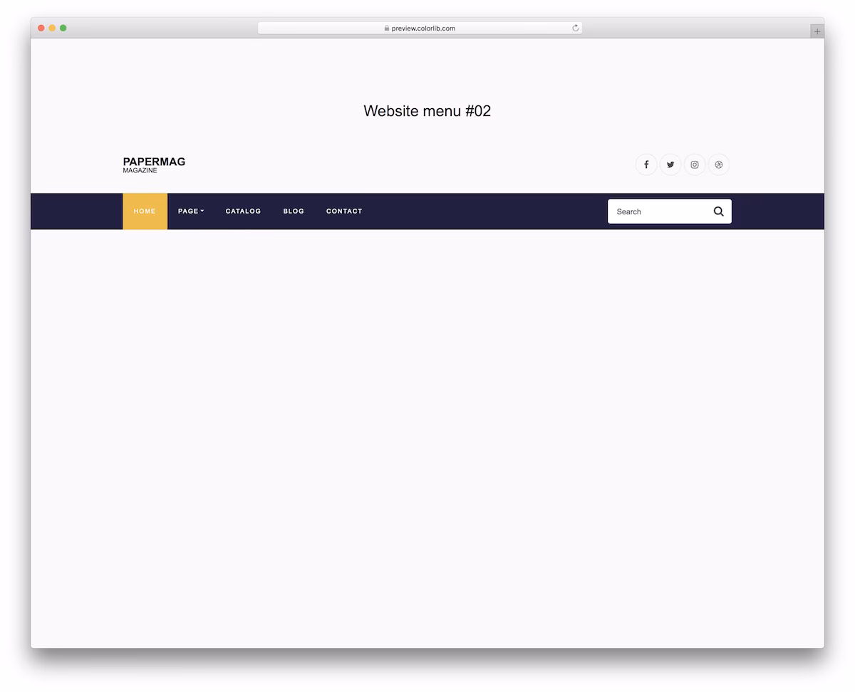 Website Menu V12