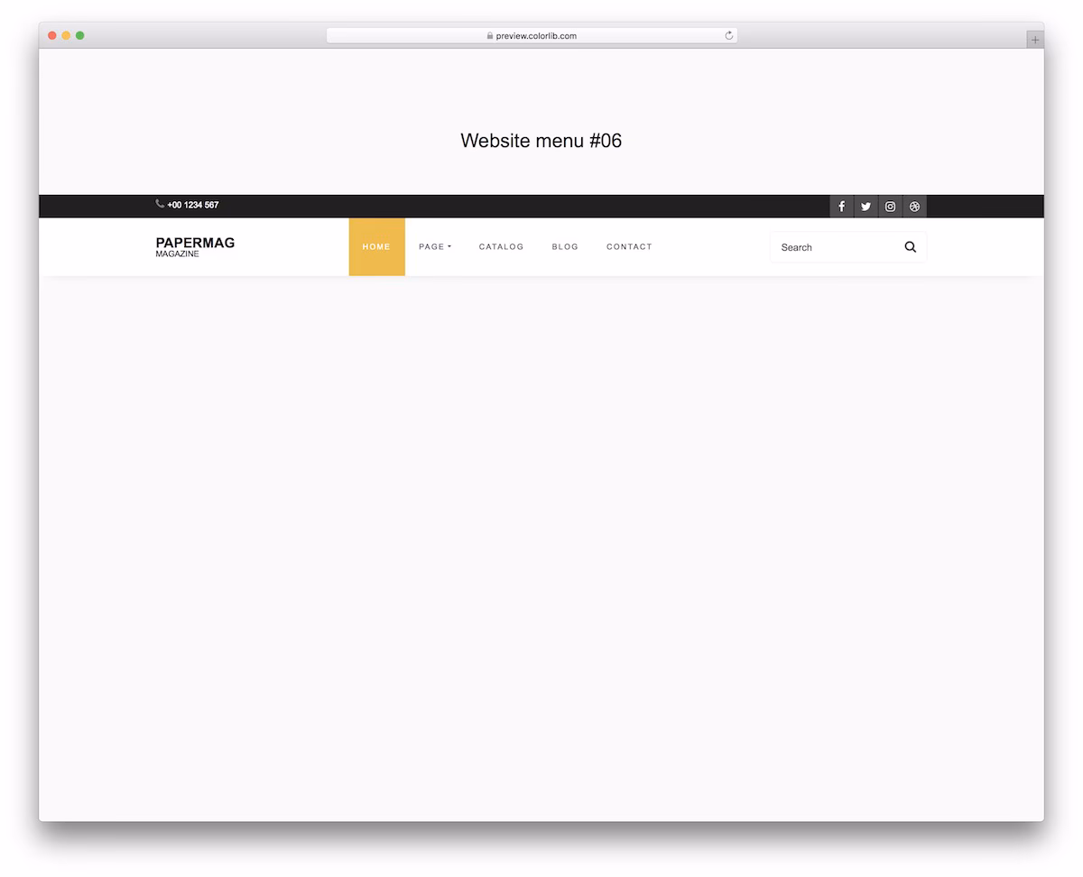 Website Menu V16