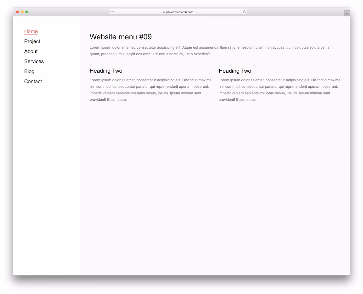 Website Menu V19